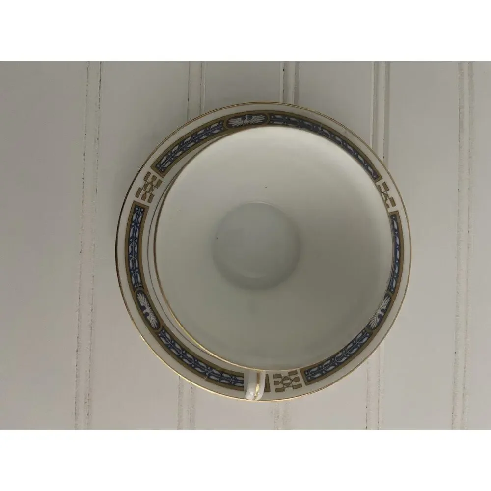 Noritake Vintage Flat Cup Saucer Porcelain Set The Commodore Coffee Tea Classic